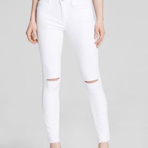 Joe’s Jeans Skinny White Distressed Jeans Size 30
